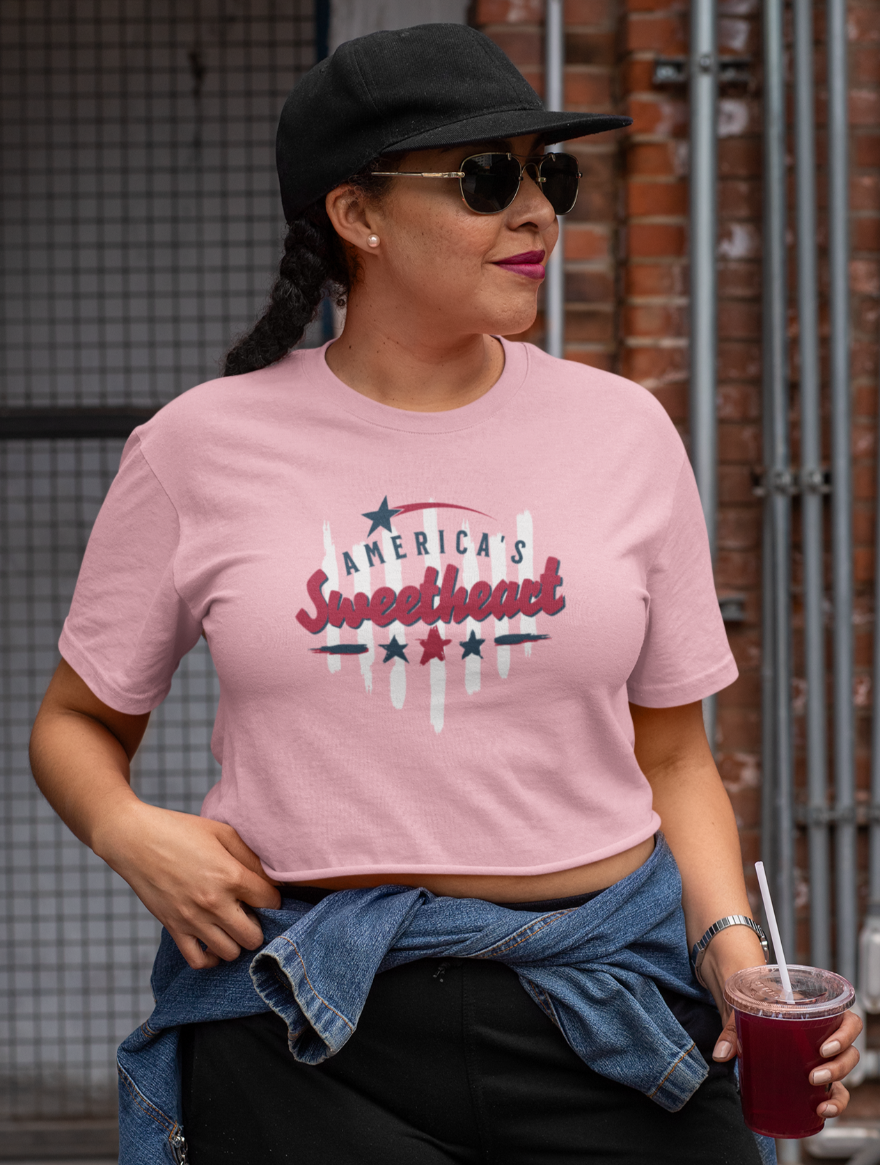 America’s Sweetheart Crop Tee – 4th of July Edition