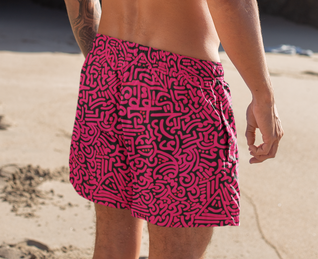 Neon Pulse Men’s Summer Shorts – Turn Up the Tropic Heat!