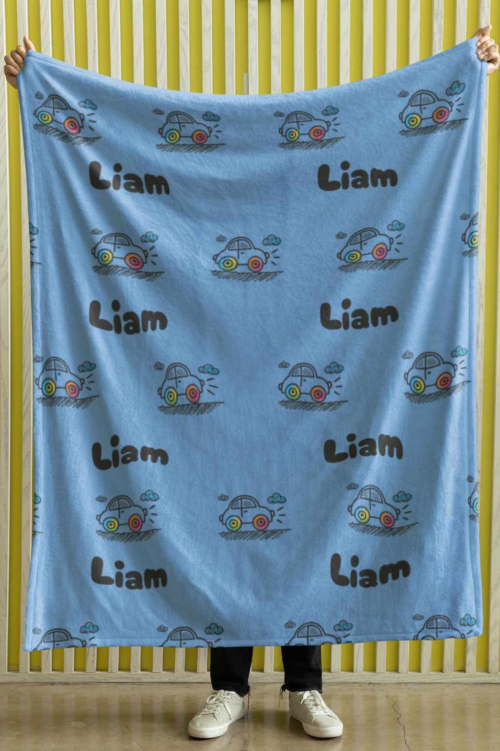 Customizable Velveteen Plush Blanket for boys