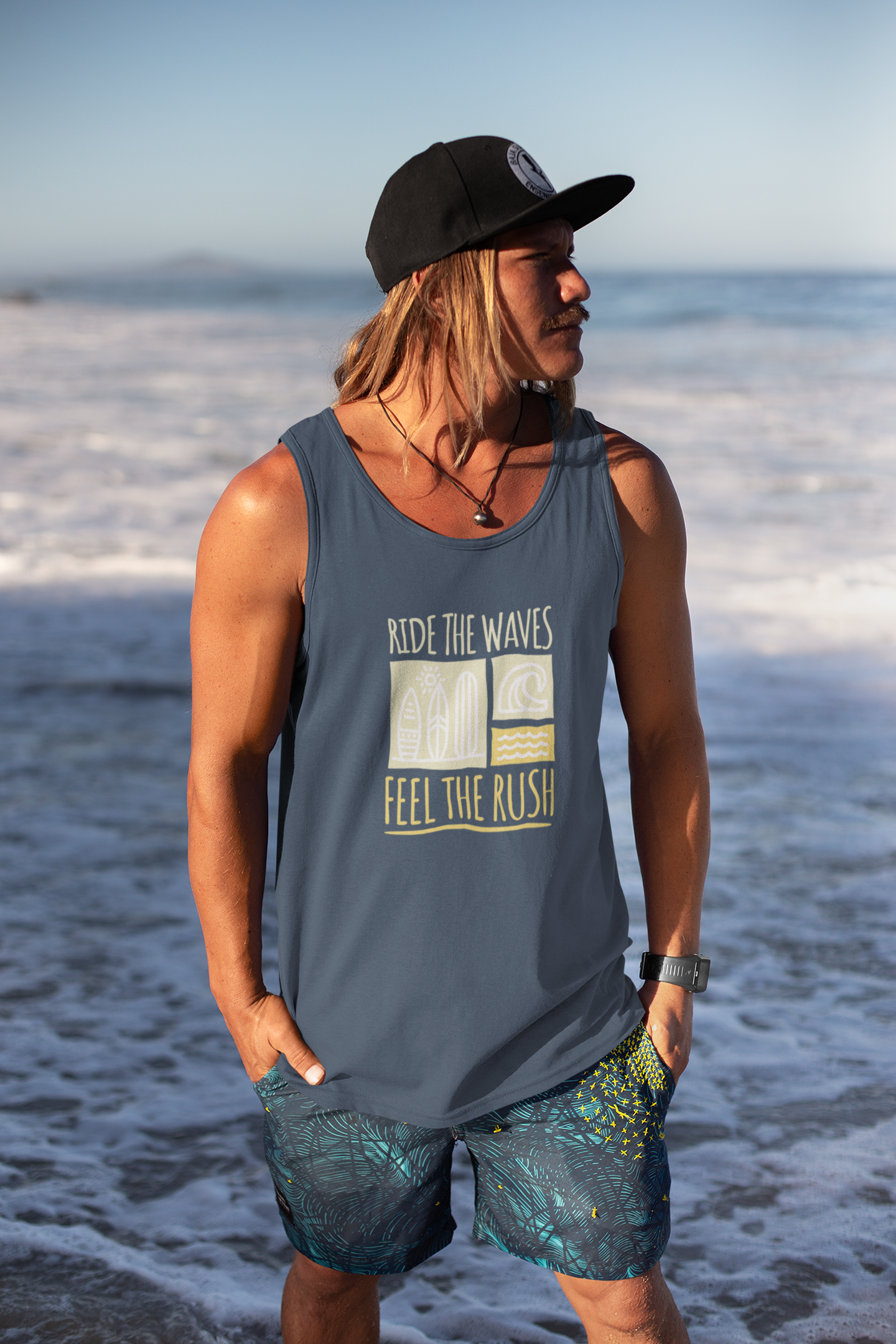 Ride the Waves Unisex Garment-Dyed Tank