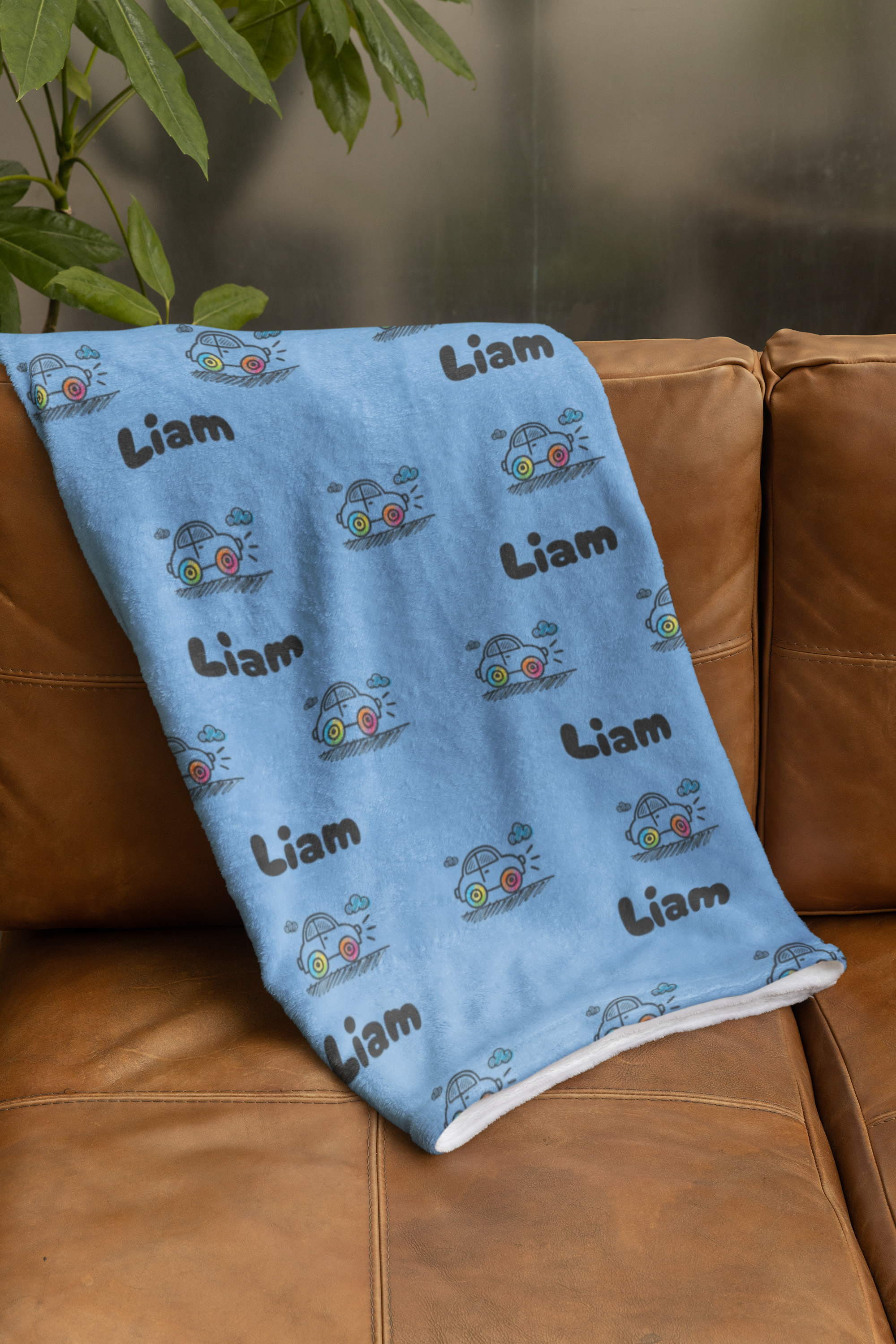 Customizable Velveteen Plush Blanket for boys